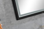 42 in. W x24 in. H Oversized Rectangular Black Framed LED Mirror Anti-Fog Dimmable Wall Mount Bathroom Vanity Mirror