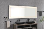 (ONLY FOR PICKUP)84*32 LED Lighted Bathroom Wall Mounted Mirror with High Lumen+Anti-Fog Separately Control  bedroom full-length mirror  bathroom led