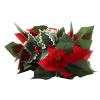 Led Christmas Poinsettia Lights String Safflower Red Fruit Decorative Lights Christmas Day Lights 2 meters, 10 string lights