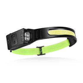 Silicone Sensor Headlamp Type-C Rechargeable Outdoor (Option: Sidelight White Blue Light-USB)