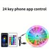 5050 RGB Led Strip Lights Music Sync Color Changing ; Smart Application Remote Control; Led Strip Lights For Bedroom Room Home Decorative Party Festiv