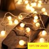 1pc Circular String Lights; Battery Powered; 20ft 40 LEDs; Twinkle Lights With Indoor/Outdoor Waterproof Ball-shape String Lights For Bedroom