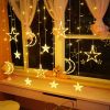 1pc LED Star Curtain Light; Festival Linghts; Christmas Decoration; For Window Bedroom Decorative Atmosphere String Lights 11.5ft