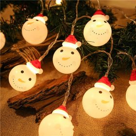 Led Christmas Holiday Decorative Lights Santa Claus Snowman Lights String Usb Battery Type Lights (Pattern: snowman, size: 3M20L)