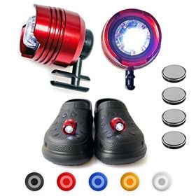 LED Luminous Shoe Clip Light Running Light Mini Night Lights Warning Light Night Running Safety Slipper Clips Light Outdoor Home (Body Color: 4pcs, Emitting Color: Red)