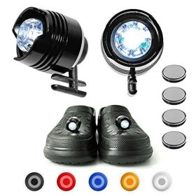 LED Luminous Shoe Clip Light Running Light Mini Night Lights Warning Light Night Running Safety Slipper Clips Light Outdoor Home (Body Color: 4pcs, Emitting Color: Black)