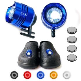 LED Luminous Shoe Clip Light Running Light Mini Night Lights Warning Light Night Running Safety Slipper Clips Light Outdoor Home (Body Color: 4pcs, Emitting Color: Blue)