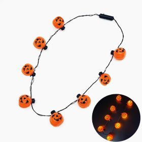 Halloween LED Pumpkin Lantern Necklace Ghost Festival Lighting String Lighting Decoration (size: S)