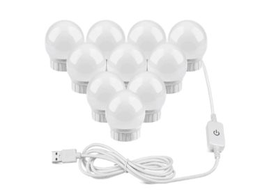 USB Touch Switch LED Mirror Light Bulb (Model: USB, Light color: naturally white)