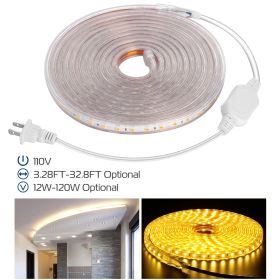 16.4ft/5m LED Strip Light 110V IP65 Waterproof 2500LM Dimmable Rope Light SMD 5050 6000K Cold White Warm (Light color: Warm, size: 5M)