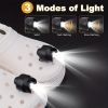 2pcs LED Rechargeable Headlights For Crocs, Waterproof And Long-Lasting ABS Light For Outdoor Camping For Kids & Adults