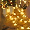 1pc Star String Lights; 3m/10ft; 6m/20ft; EFFE LED Fairy Twinkle Lantern Lights With 20 Stars 2 Flashing Modes; Battery Powered Indoor & Outdoor Decor