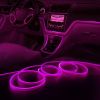 2M Automobile Atmosphere Lamp USB Dark-blue Car Interior Light Strip; LED Car Lights Interior For Dashboard Decorations