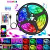 5050 RGB Led Strip Lights Music Sync Color Changing ; Smart Application Remote Control; Led Strip Lights For Bedroom Room Home Decorative Party Festiv