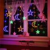 1pc LED Star Curtain Light; Festival Linghts; Christmas Decoration; For Window Bedroom Decorative Atmosphere String Lights 11.5ft