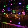 1pc LED Star Curtain Light; Festival Linghts; Christmas Decoration; For Window Bedroom Decorative Atmosphere String Lights 11.5ft