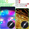 2023 RGB IC Christmas Fairy Light APP Control Bluetooth LED String Light Smart Music Rhythm Waterproof Xmas Light New Year Party