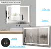 28'*36' LED Lighted Bathroom Wall Mounted Mirror with High Lumen+Anti-Fog Separately Control+Dimmer Function