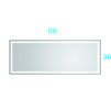 (ONLY FOR PICKUP) 96in. W x 36 in. H Super Bright Led Bathroom Mirror with Lights;  Metal Frame Mirror Wall Mounted Lighted Vanity Mirrors for Wall;