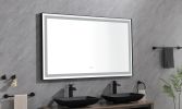 (ONLY FOR PICKUP) 96in. W x 36 in. H Super Bright Led Bathroom Mirror with Lights;  Metal Frame Mirror Wall Mounted Lighted Vanity Mirrors for Wall;