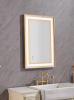 36*24 LED Lighted Bathroom Wall Mounted Mirror with High Lumen+Anti-Fog Separately Control