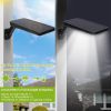 Solar Wall Light Outdoor 60LEDs PIR Motion Sensor Remote Control Wireless Lamps