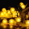 10/20/40 Christmas LEDs Snow Pompon Fairy Dandelion String Lights For Party