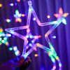 1pc LED Star Curtain Light; Festival Linghts; Christmas Decoration; For Window Bedroom Decorative Atmosphere String Lights 11.5ft